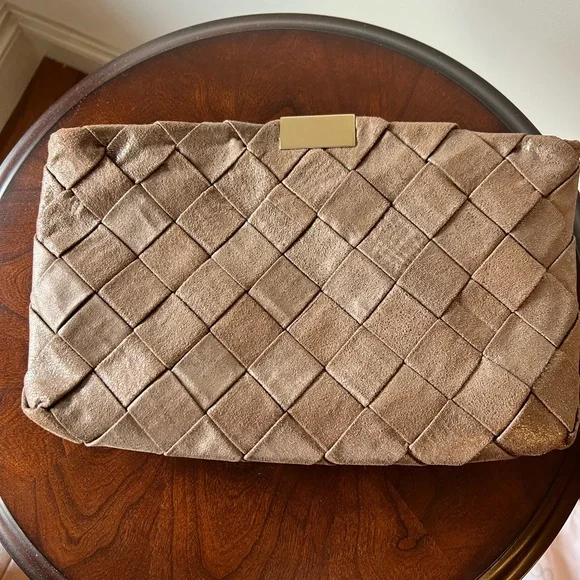 Jimmy Choo Woven Suede Clutch - Picture 11 of 11